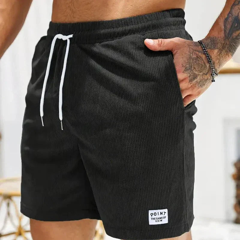Men's Casual Corduroy Shorts With Drawstring - Relaxed Fit Summer Style 17