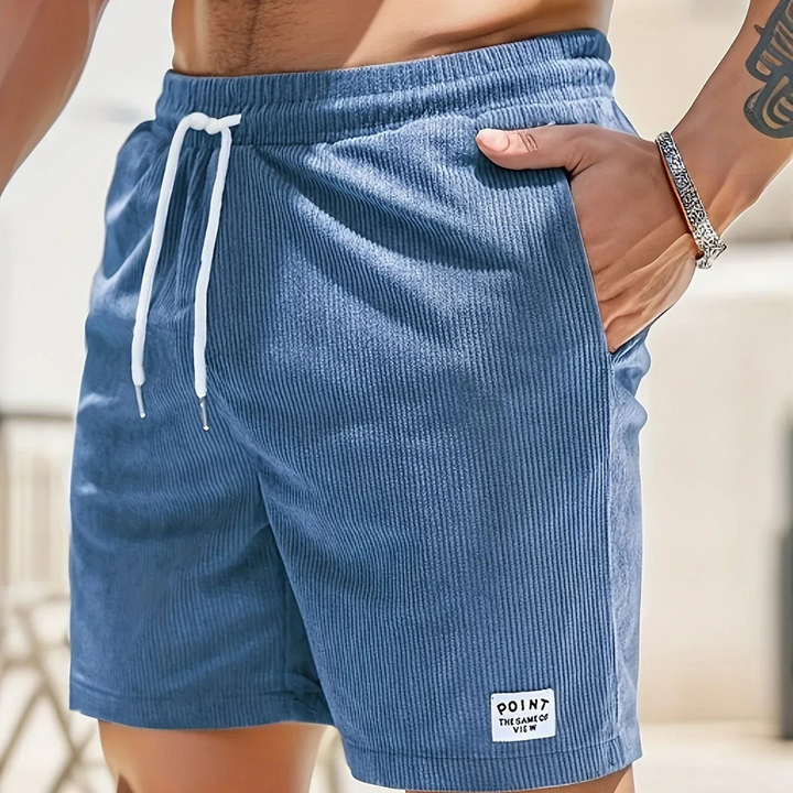 Men's Casual Corduroy Shorts With Drawstring - Relaxed Fit Summer Style 2