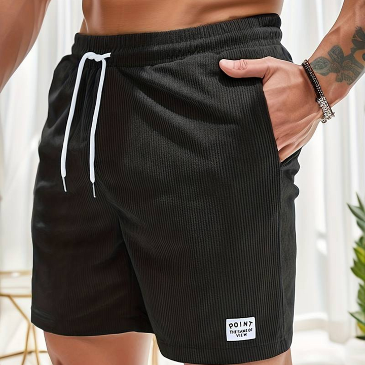 Men's Casual Corduroy Shorts With Drawstring - Relaxed Fit Summer Style 3
