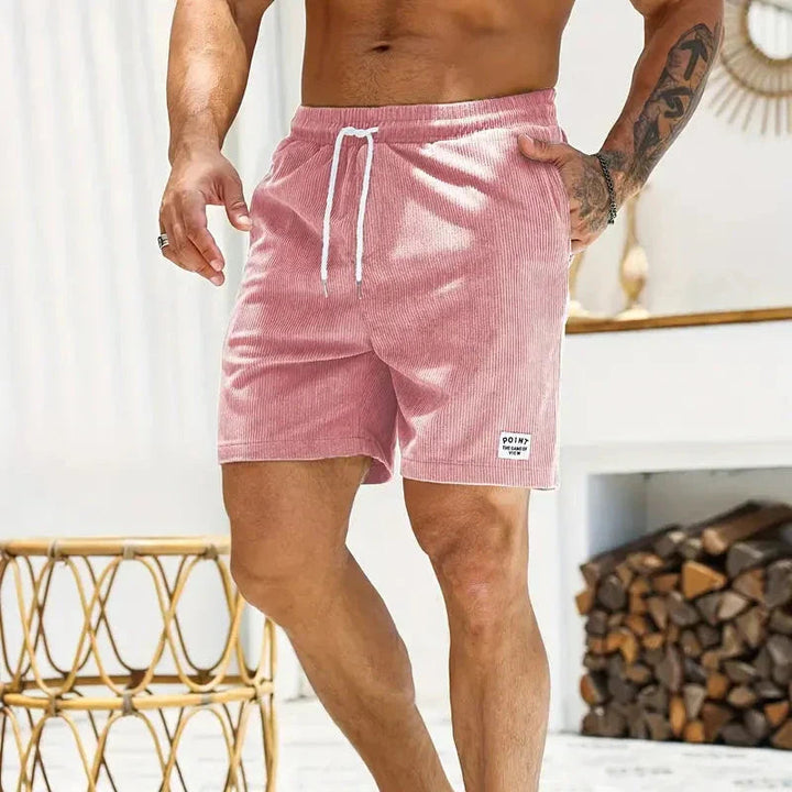 Men's Casual Corduroy Shorts With Drawstring - Relaxed Fit Summer Style 6