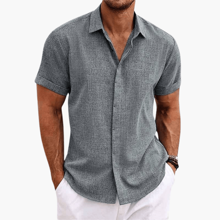Men's Casual Short Sleeve Summer Shirt - Lightweight Button-Up Blouse for Stylish Comfort 2
