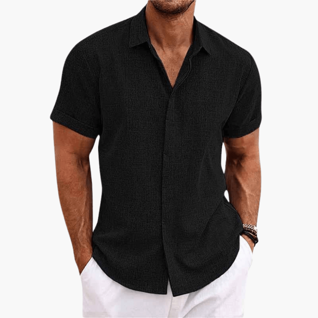 Men's Casual Short Sleeve Summer Shirt - Lightweight Button-Up Blouse for Stylish Comfort 3