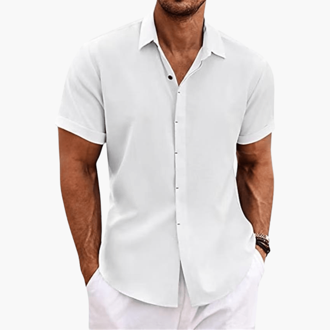 Men's Casual Short Sleeve Summer Shirt - Lightweight Button-Up Blouse for Stylish Comfort 4