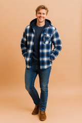 Men's Checkered Hooded Jacket | Warm 3