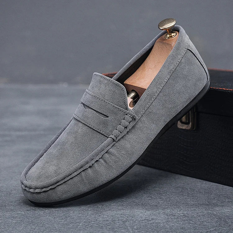 Men's Classic Slip-On Loafers with Adjustable Lace Detail 0