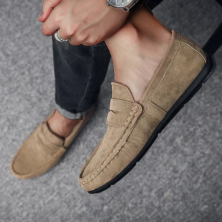 Men's Classic Slip-On Loafers with Adjustable Lace Detail 4