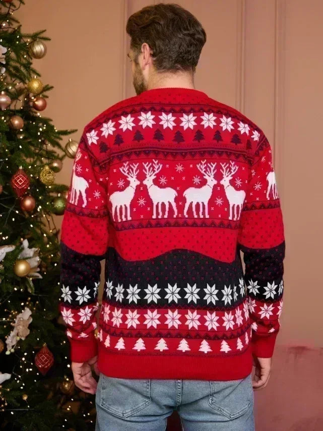 Men's Cozy Christmas Sweatshirt Perfect for Family Matching Soft Knit 5