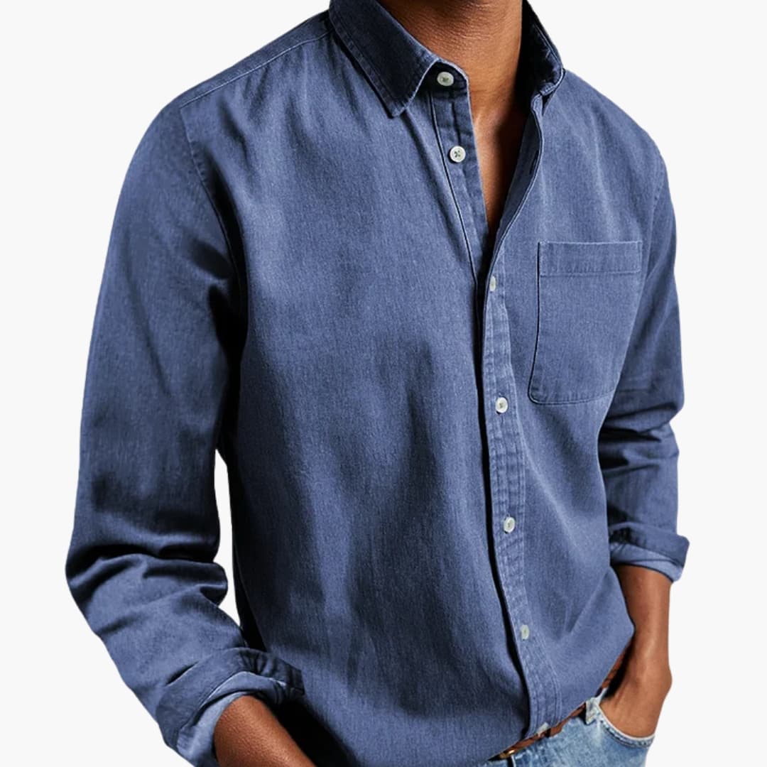 Men's Dress Shirt, Relaxed Fit Long Sleeve Button-Down for Casual and Formal Wear 2