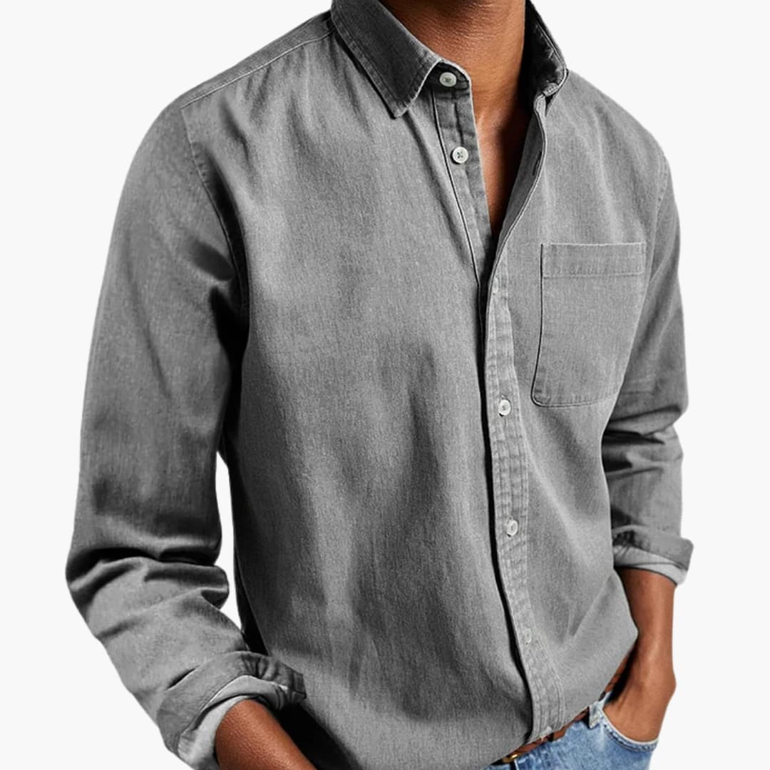 Men's Dress Shirt, Relaxed Fit Long Sleeve Button-Down for Casual and Formal Wear 3
