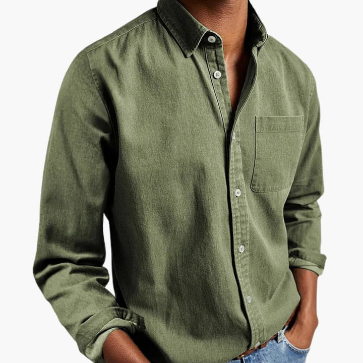 Men's Dress Shirt, Relaxed Fit Long Sleeve Button-Down for Casual and Formal Wear 5