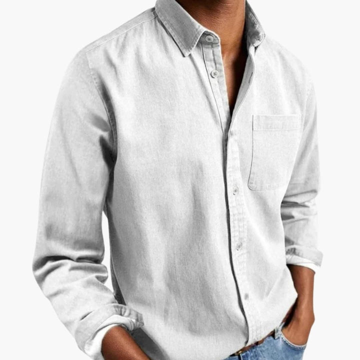 Men's Dress Shirt, Relaxed Fit Long Sleeve Button-Down for Casual and Formal Wear 6