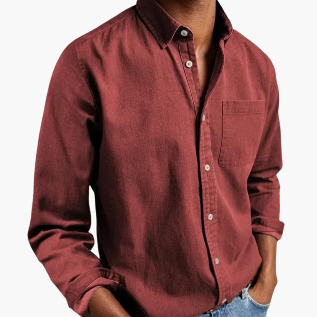 Men's Dress Shirt, Relaxed Fit Long Sleeve Button-Down for Casual and Formal Wear 7