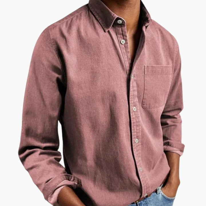 Men's Dress Shirt, Relaxed Fit Long Sleeve Button-Down for Casual and Formal Wear 8