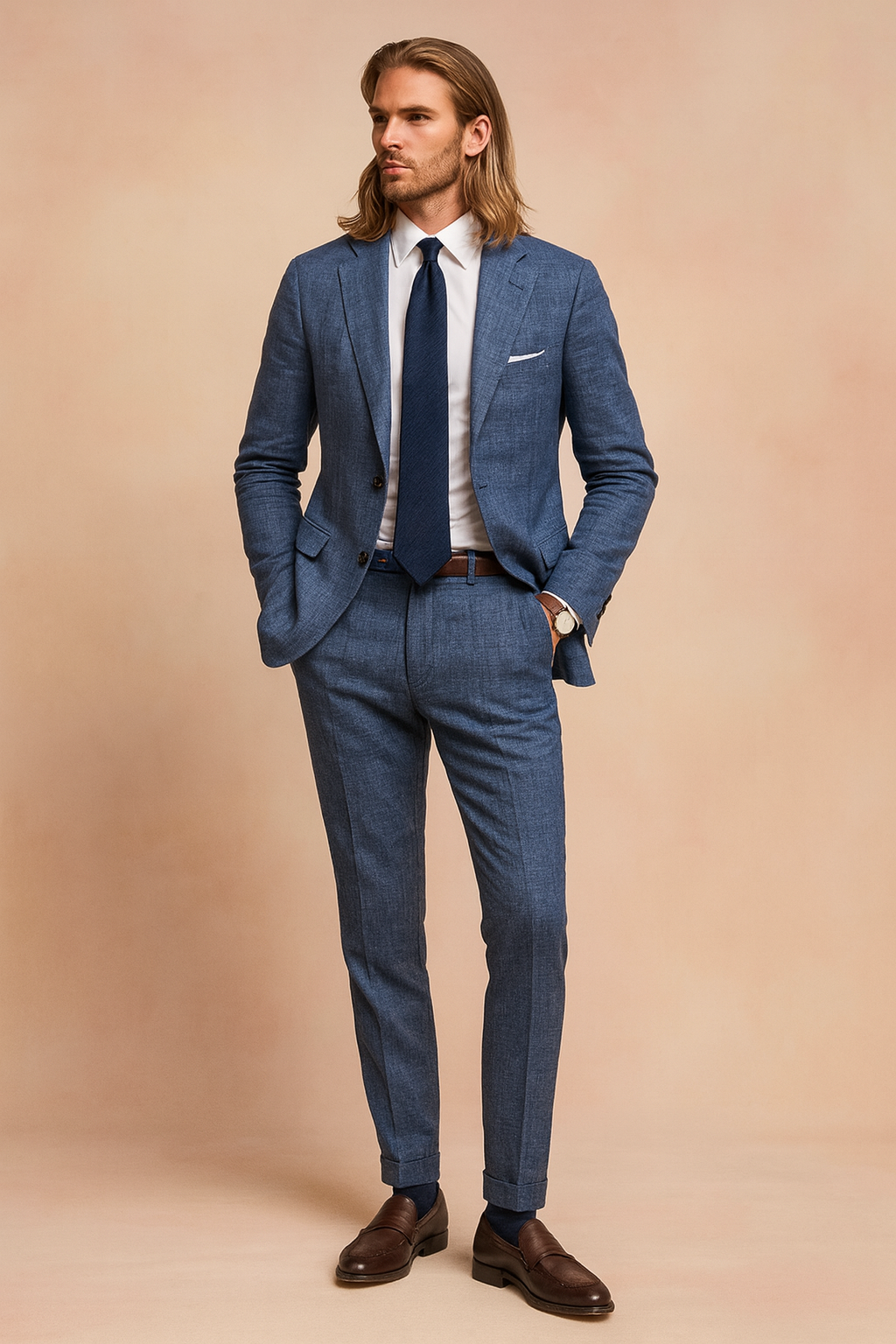 Men's Elegant Slim Fit Button-Up Jacket 0