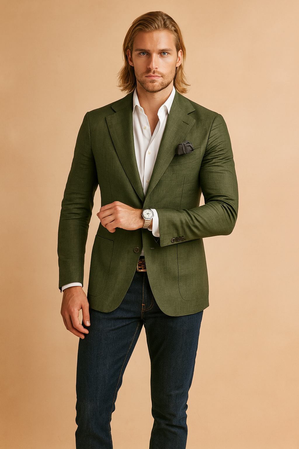 Men's Elegant Slim Fit Button-Up Jacket 2