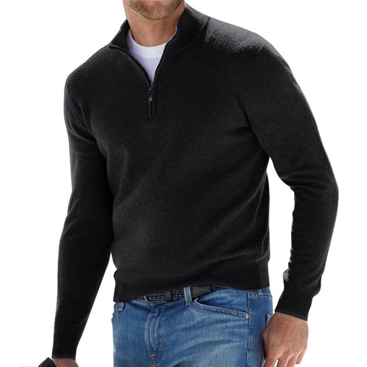 Men's Half Zip Sweater - Modern Regular Fit Pullover for Casual and Smart Wear 2