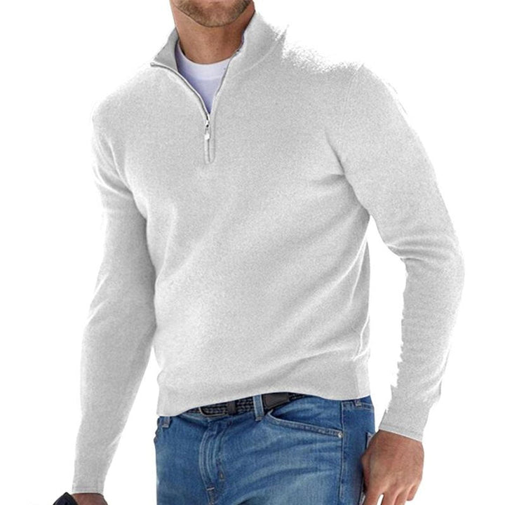 Men's Half Zip Sweater - Modern Regular Fit Pullover for Casual and Smart Wear 3