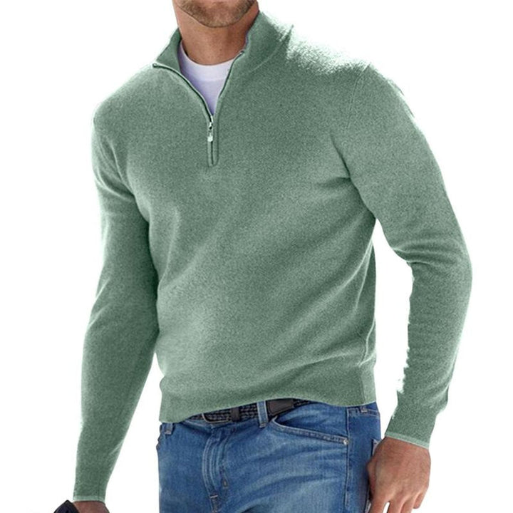 Men's Half Zip Sweater - Modern Regular Fit Pullover for Casual and Smart Wear 5