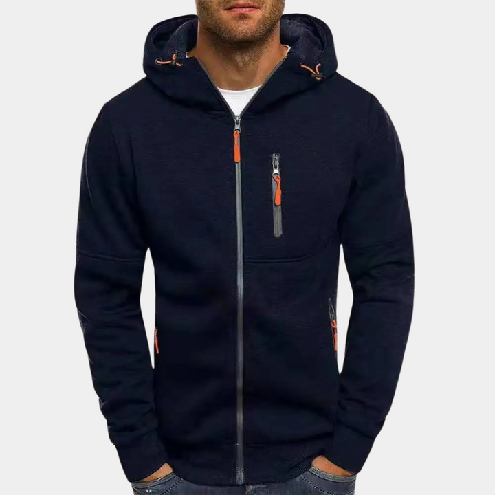 Men's Hoodie Zip-Up Sweatshirt for Everyday Comfort and Relaxed Style 10