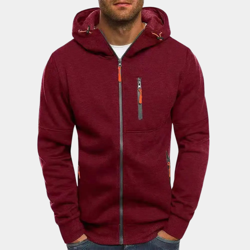 Men's Hoodie Zip-Up Sweatshirt for Everyday Comfort and Relaxed Style 11