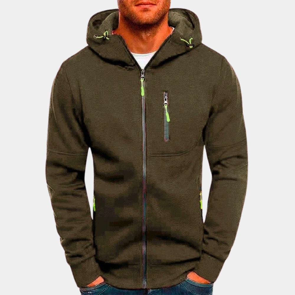 Men's Hoodie Zip-Up Sweatshirt for Everyday Comfort and Relaxed Style 12
