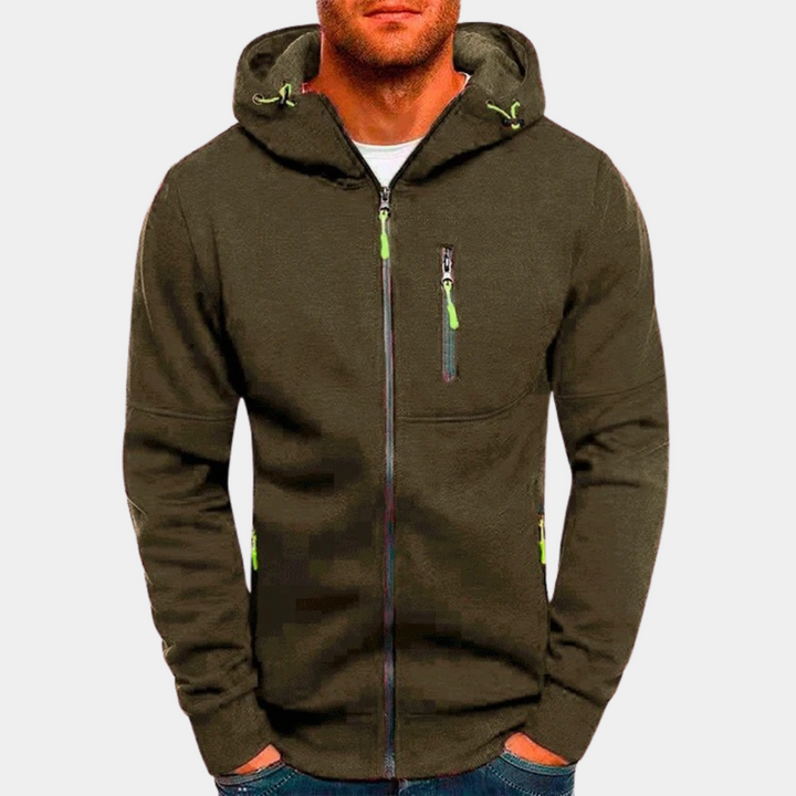 Men's Hoodie Zip-Up Sweatshirt for Everyday Comfort and Relaxed Style 12