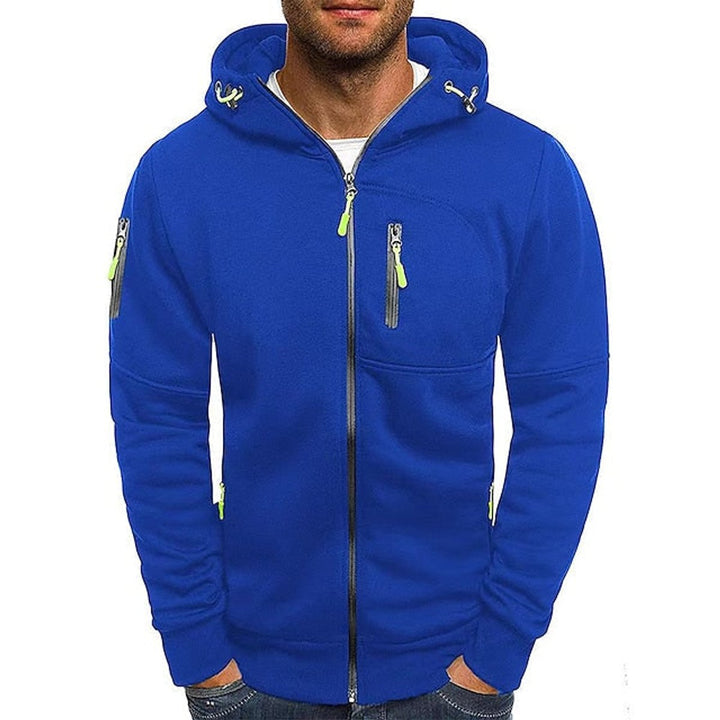 Men's Hoodie Zip Up with Drawstring and Pockets for Casual Everyday Wear 5