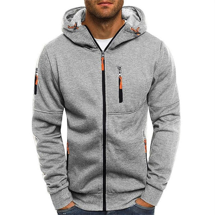 Men's Hoodie Zip Up with Drawstring and Pockets for Casual Everyday Wear 6