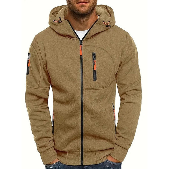 Men's Hoodie Zip Up with Drawstring and Pockets for Casual Everyday Wear 8