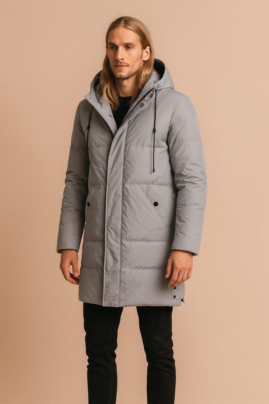 Men's Jacket | Winter Quilted Parka with Hood 1