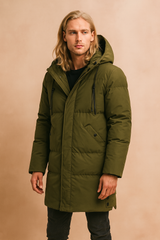Men's Jacket | Winter Quilted Parka with Hood 2