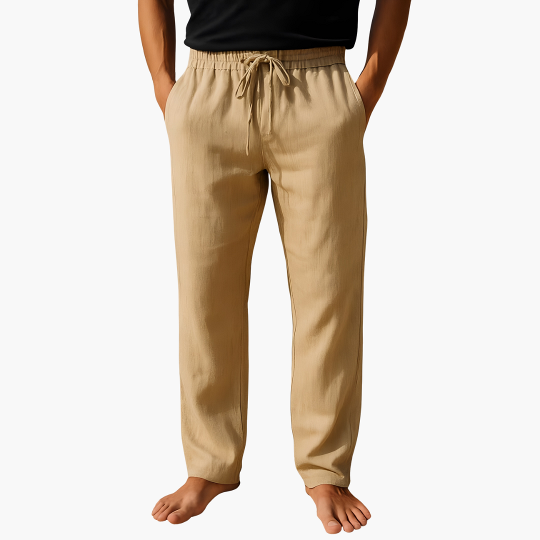 Men's Joggers, Casual Drawstring Pants for Summer, Lightweight and Comfortable with Pockets, Straight Leg Style 1
