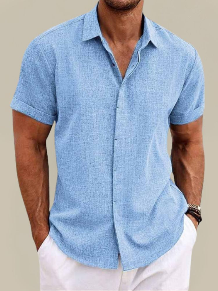 Men's Lightweight Short Sleeve Shirt - Breathable Summer Casual Wear 1
