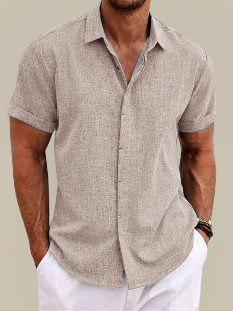 Men's Lightweight Short Sleeve Shirt - Breathable Summer Casual Wear 4