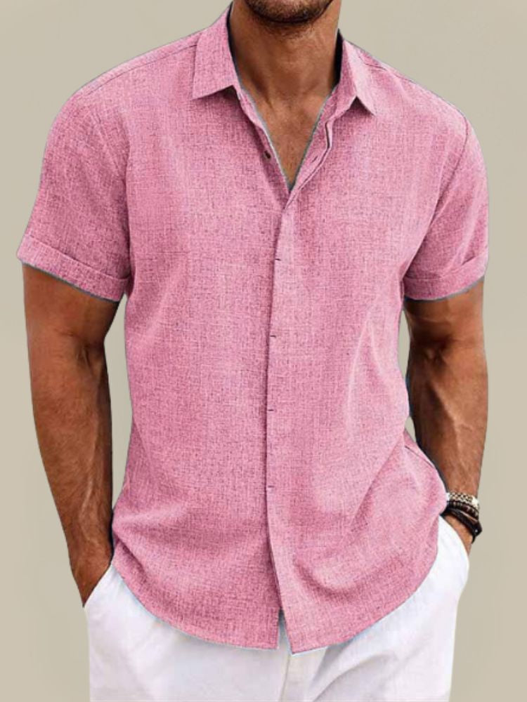 Men's Lightweight Short Sleeve Shirt - Breathable Summer Casual Wear 6