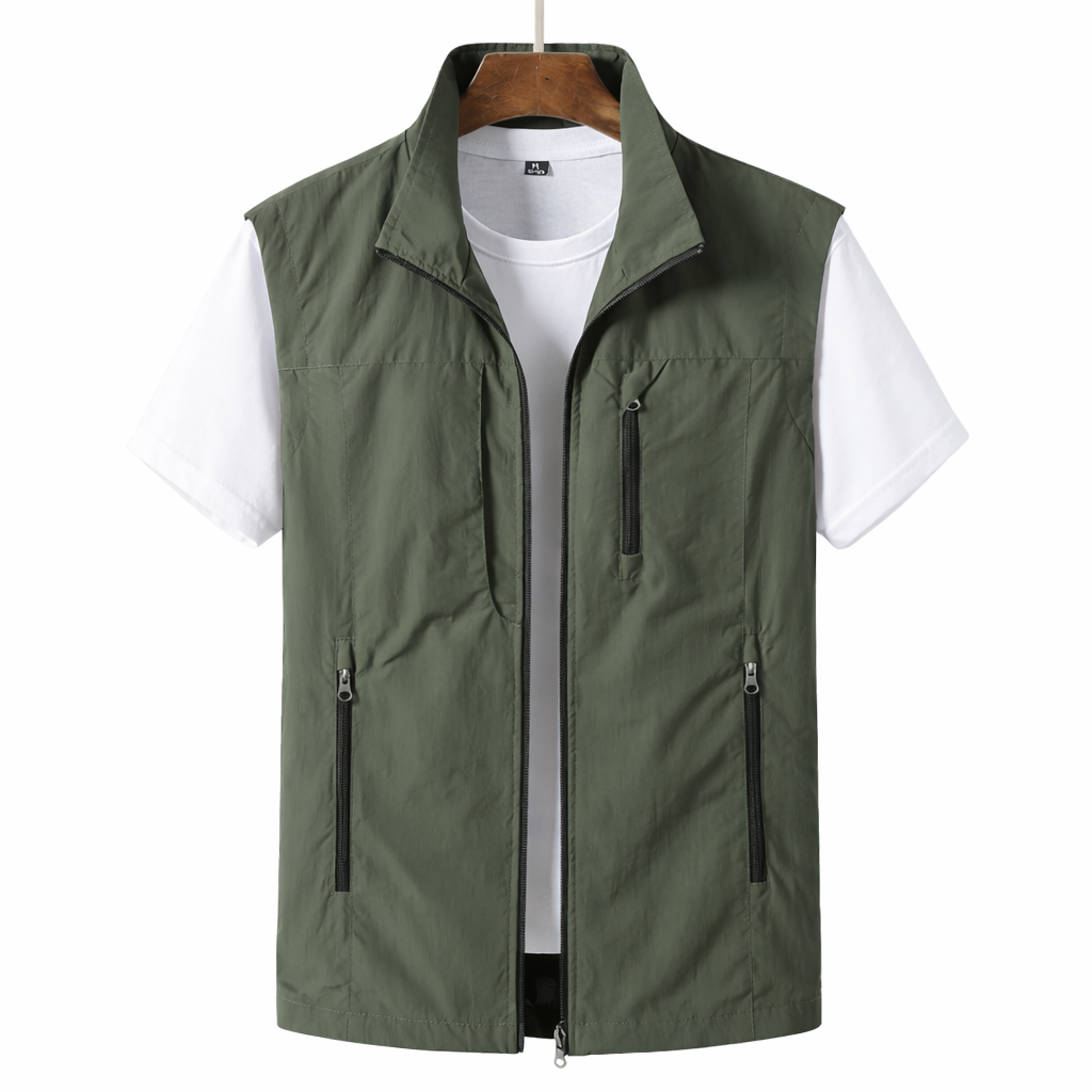 Men's Lightweight Utility Vest for Casual Layering 0