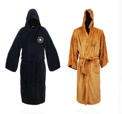 Men’s Long Flannel Bathrobe with Hood and Belt 2