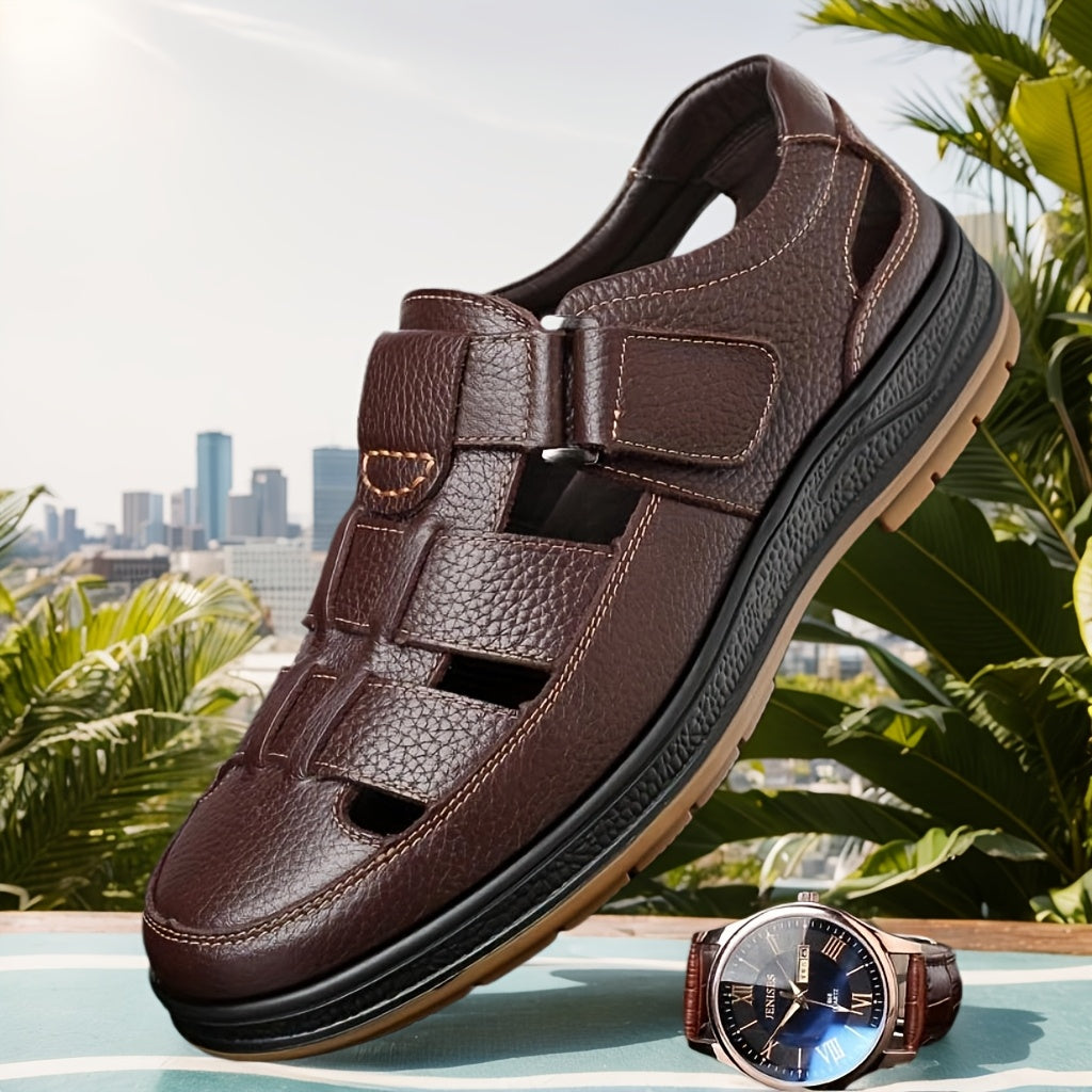 Men's Orthopedic Closed Toe Sandals with Arch Support for Summer Comfort 7