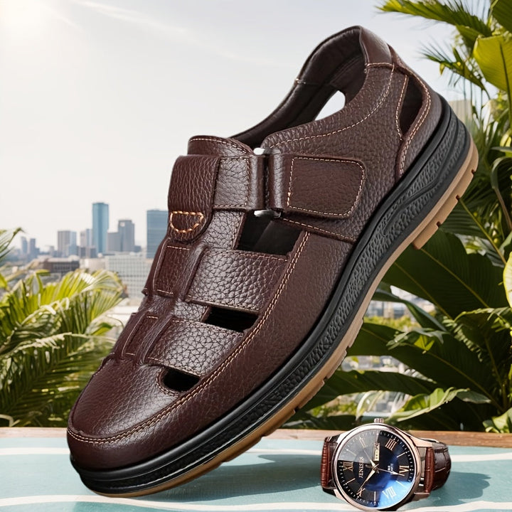 Men's Orthopedic Closed Toe Sandals with Arch Support for Summer Comfort 7