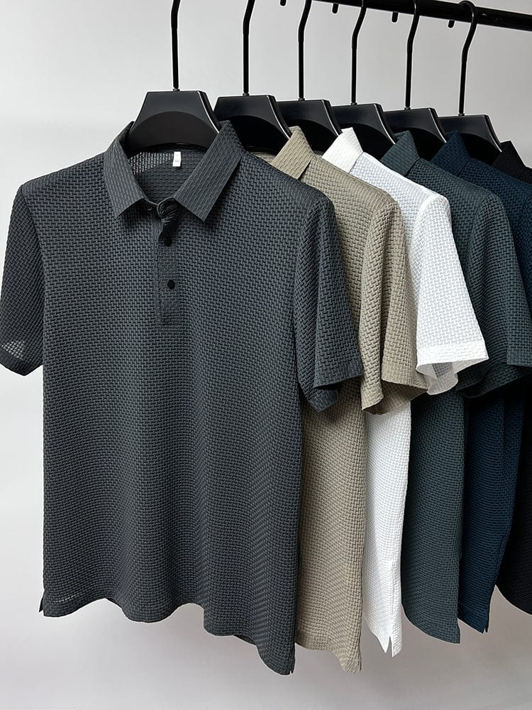 Men's Polo Shirt - Breathable Mesh for Stylish Comfort and Versatile Use 7