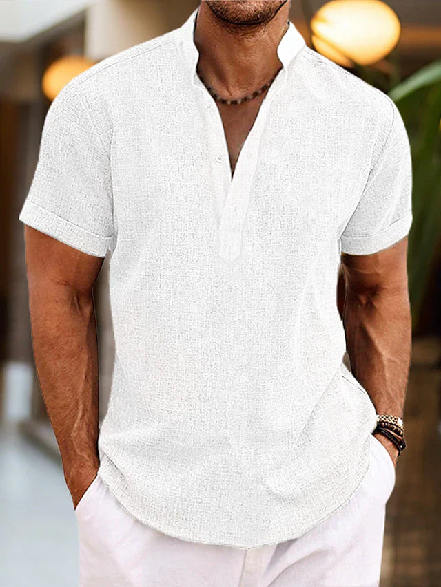 Men's Polo Shirt - Comfortable V-Neck Design for Everyday Style and Versatile Wear 2