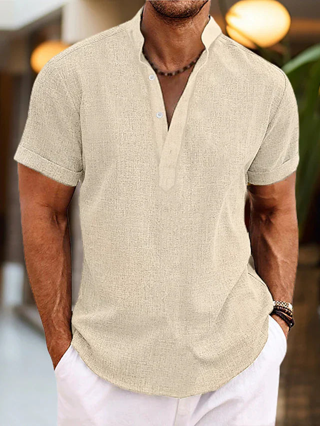 Men's Polo Shirt - Comfortable V-Neck Design for Everyday Style and Versatile Wear 5