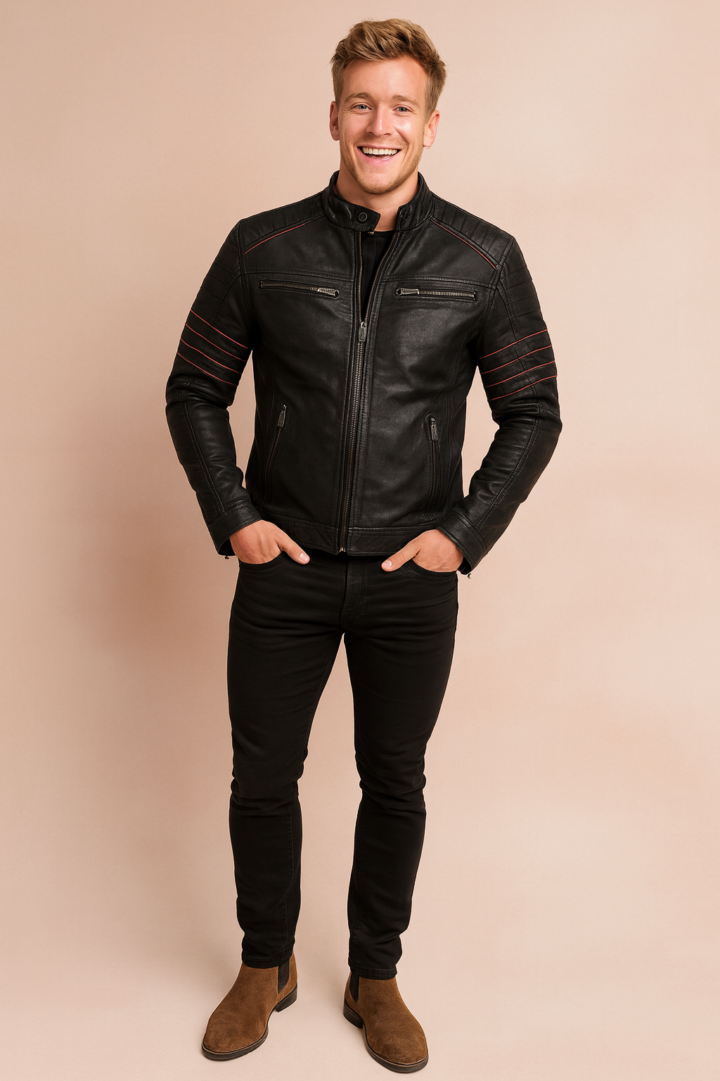 Men's Premium Motorcycle Jacket | Zipper 0