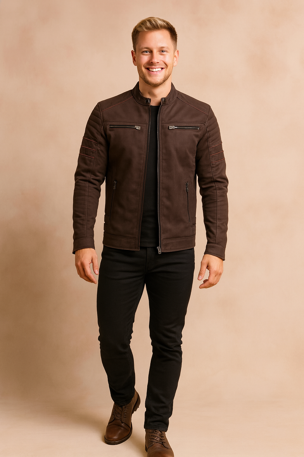 Men's Premium Motorcycle Jacket | Zipper 1