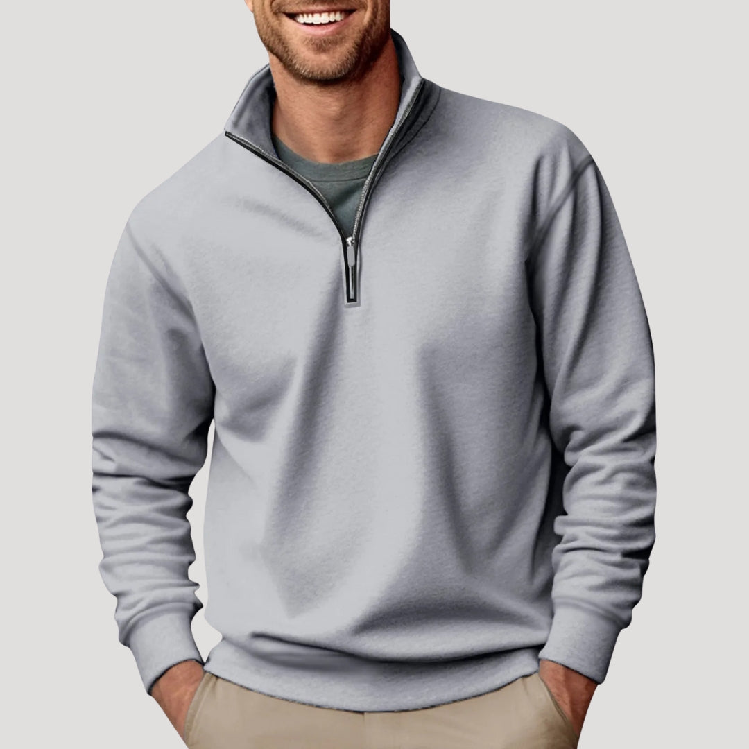 Men's Quarter Zip Sweater - Classic Casual Pullover for Comfortable Everyday Wear 3