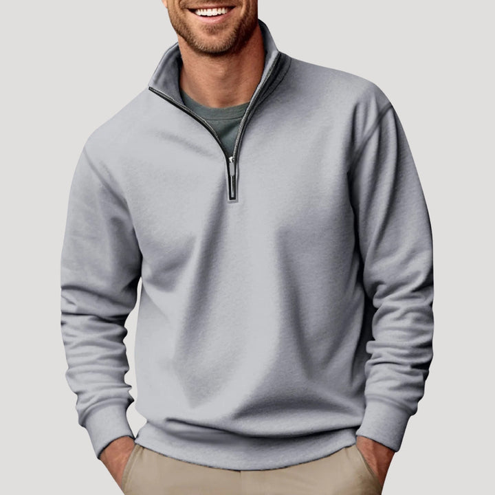 Men's Quarter Zip Sweater - Classic Casual Pullover for Comfortable Everyday Wear 3