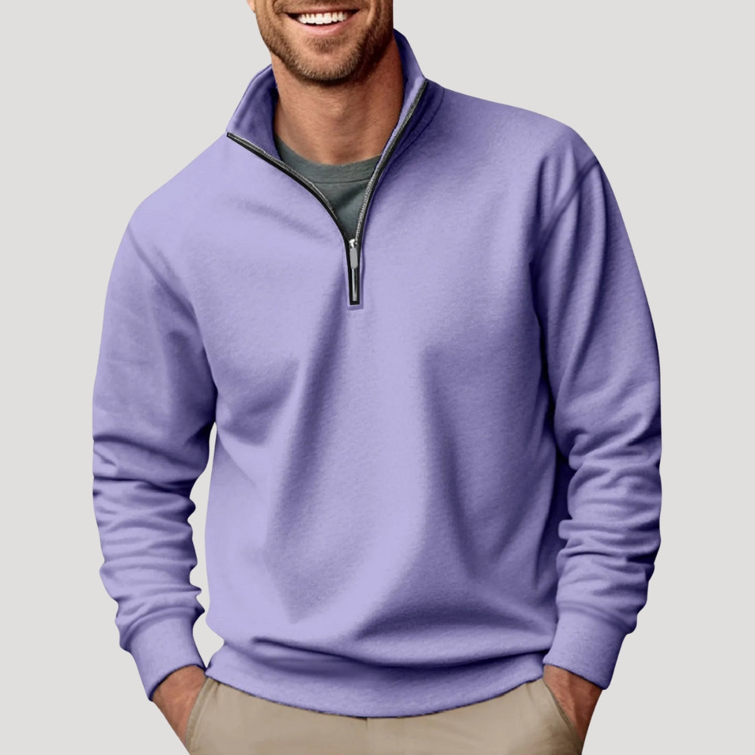 Men's Quarter Zip Sweater - Classic Casual Pullover for Comfortable Everyday Wear 5