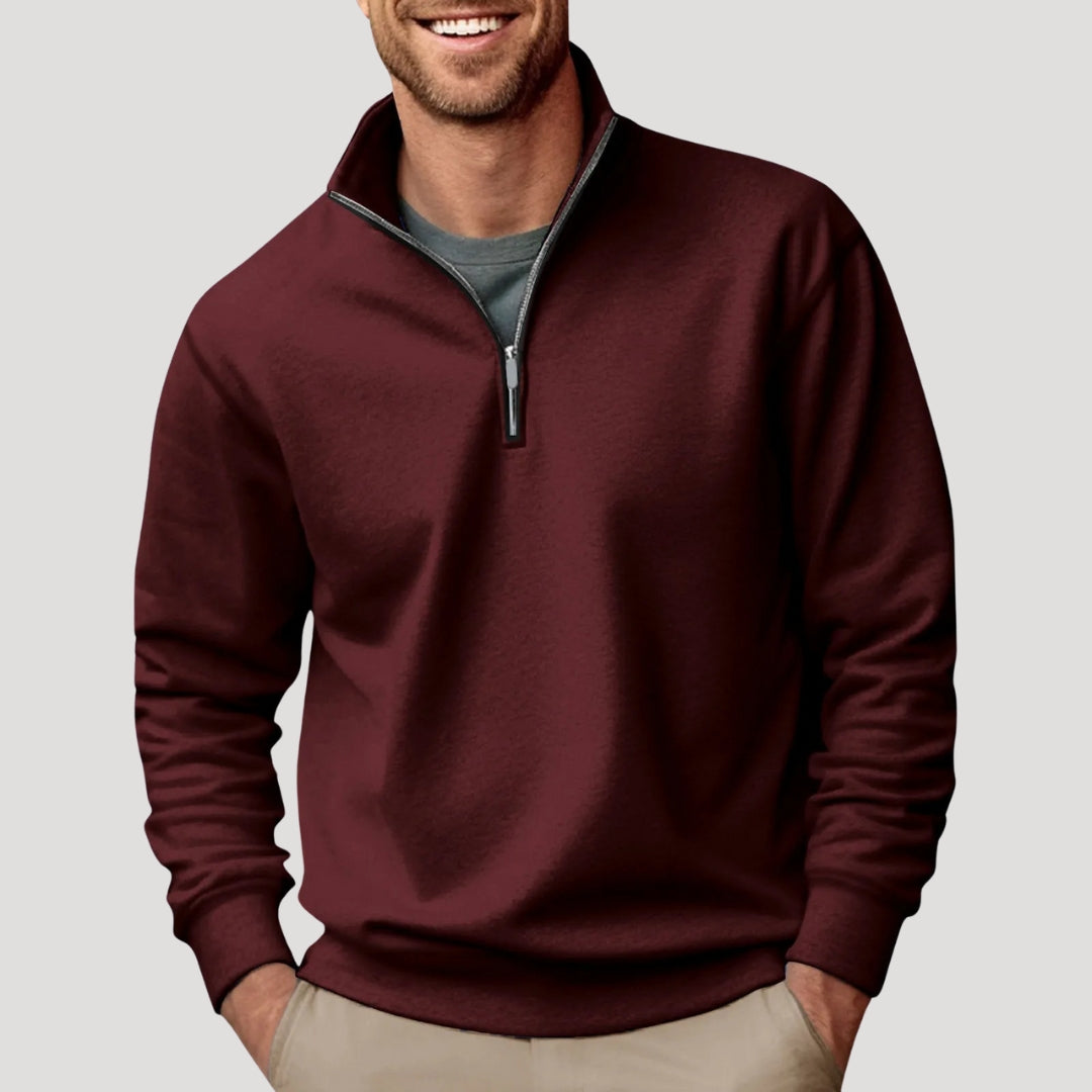 Men's Quarter Zip Sweater - Classic Casual Pullover for Comfortable Everyday Wear 6