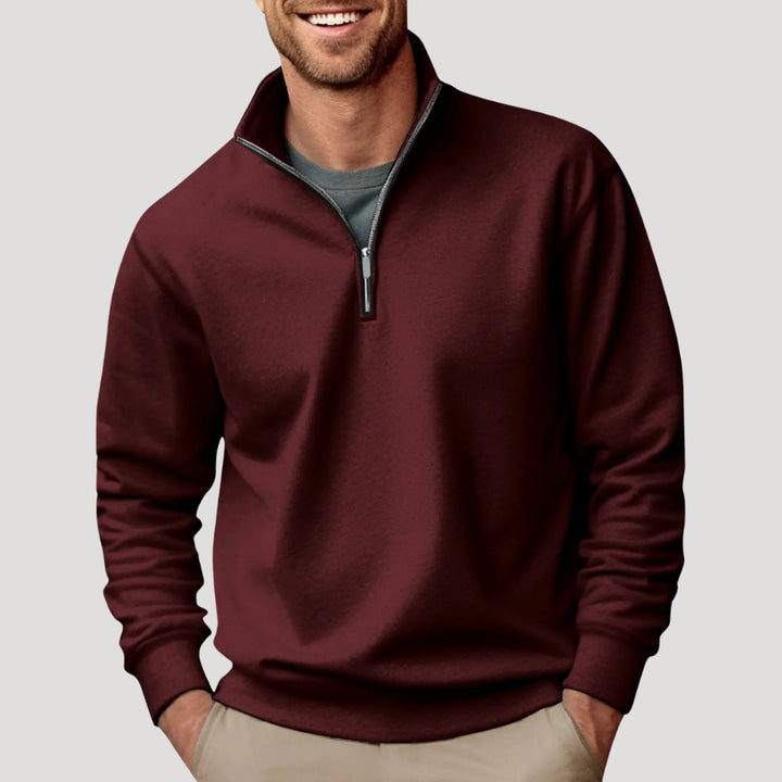 Men's Quarter Zip Sweater - Classic Casual Pullover for Comfortable Everyday Wear 6