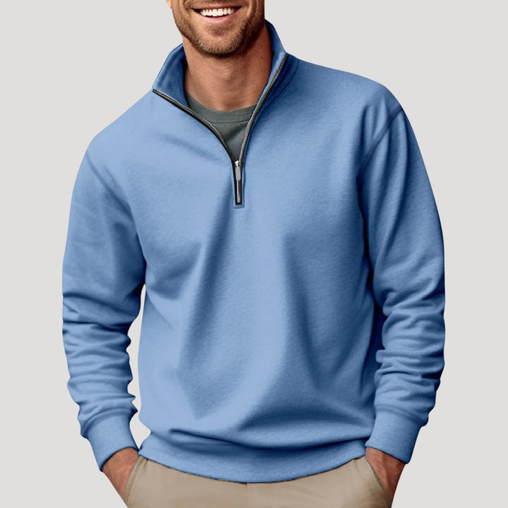 Men's Quarter Zip Sweater - Classic Casual Pullover for Comfortable Everyday Wear 7